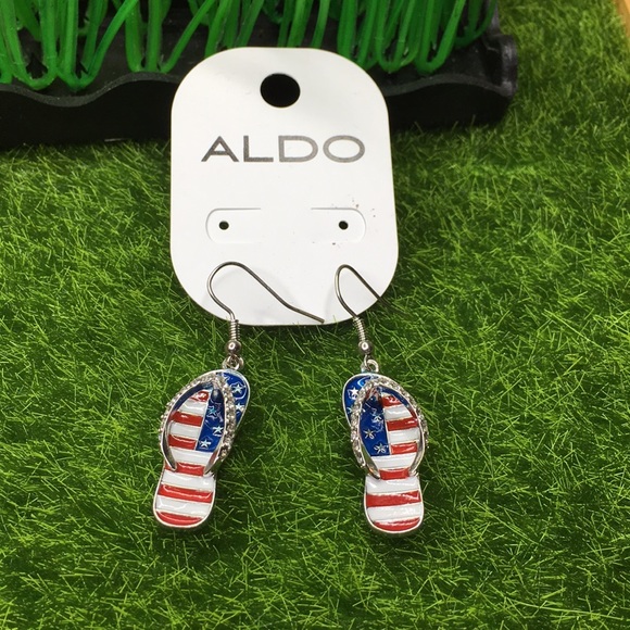 USA Flag Sandal Earrings - Picture 5 of 9